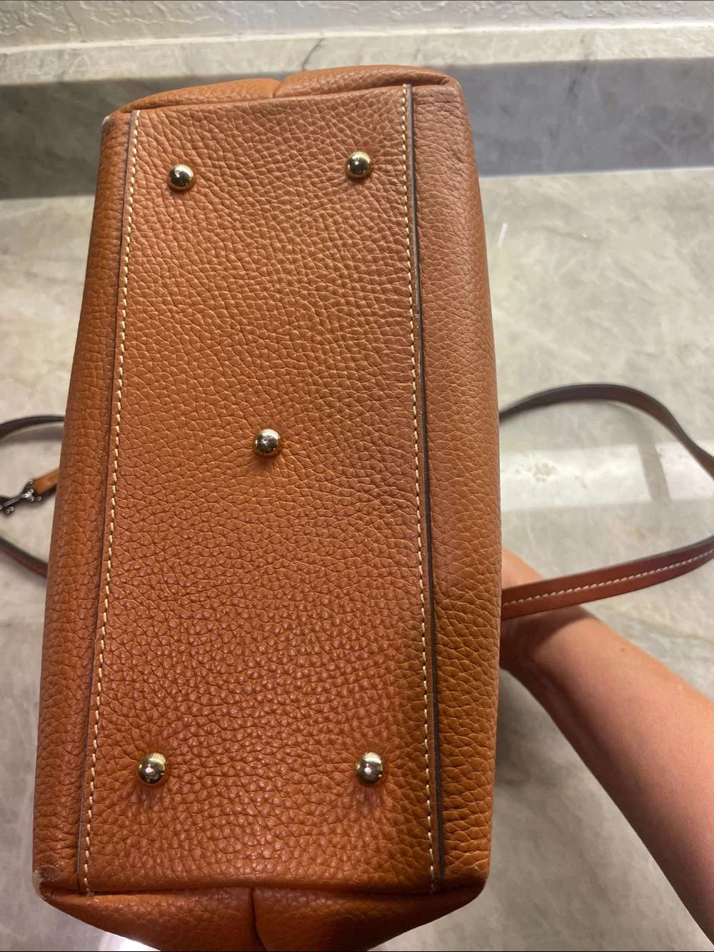Dooney & Bourke Chestnut Brown Pebble Leather Tote